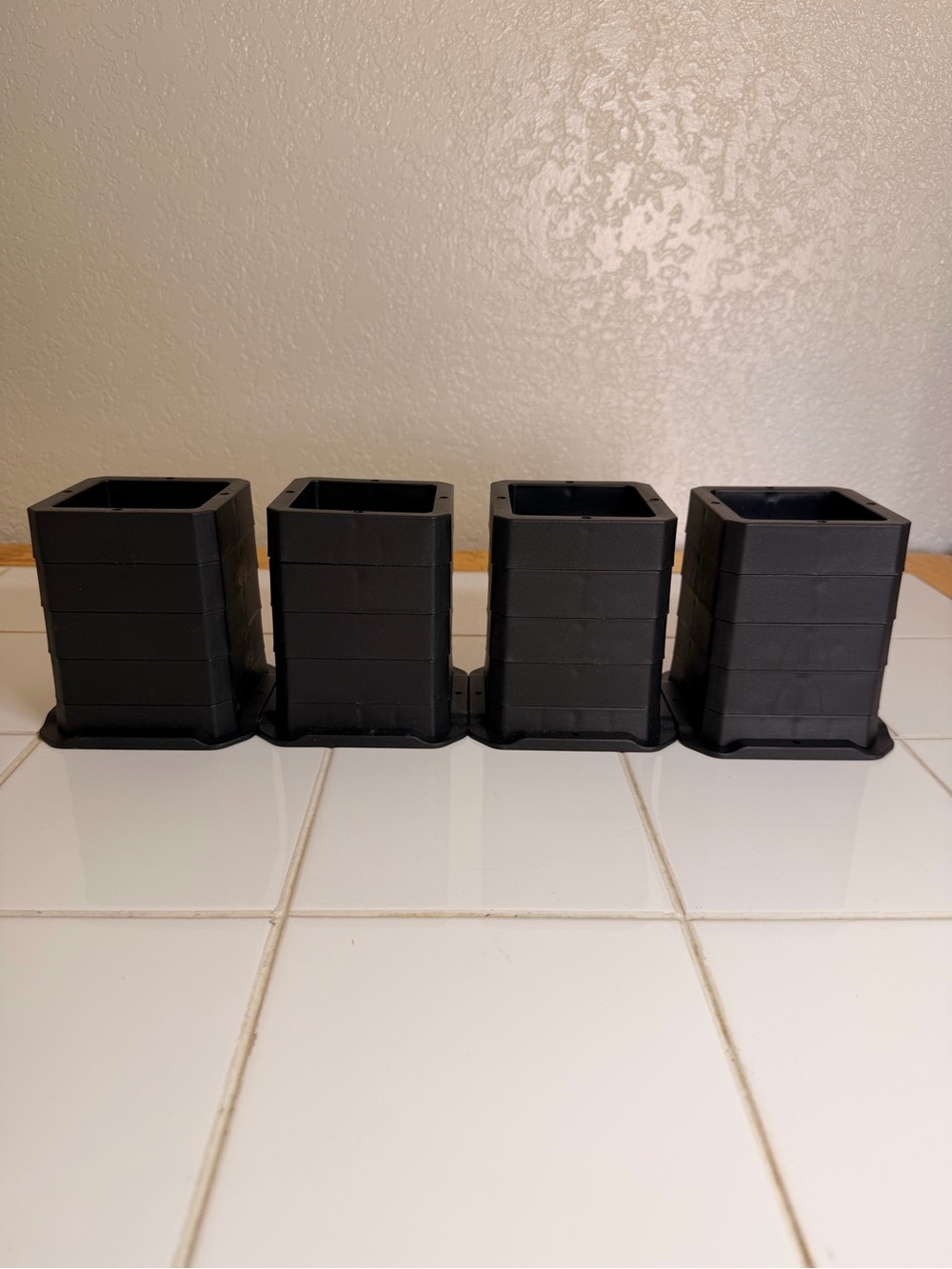 Set of Four Bed Furniture Risers Up To 5.5 Inches Each Adjustable New